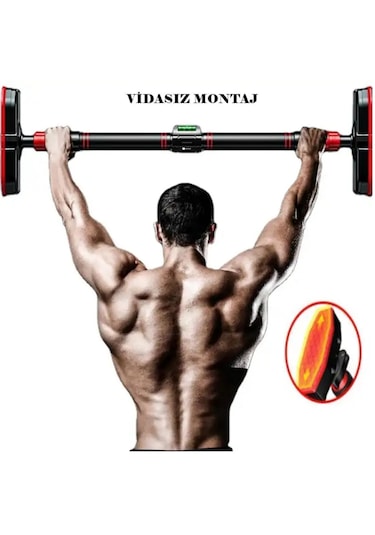 Yeni Nesil 72-95cm Kapı Barı Koridor Barfiksi Barfix Spor Aleti D