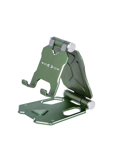 G55 Ayarlanabilir Braket Büyük Boyutlu Katlanır Masaüstü Cep Telefonu Tutucusu Yeşil