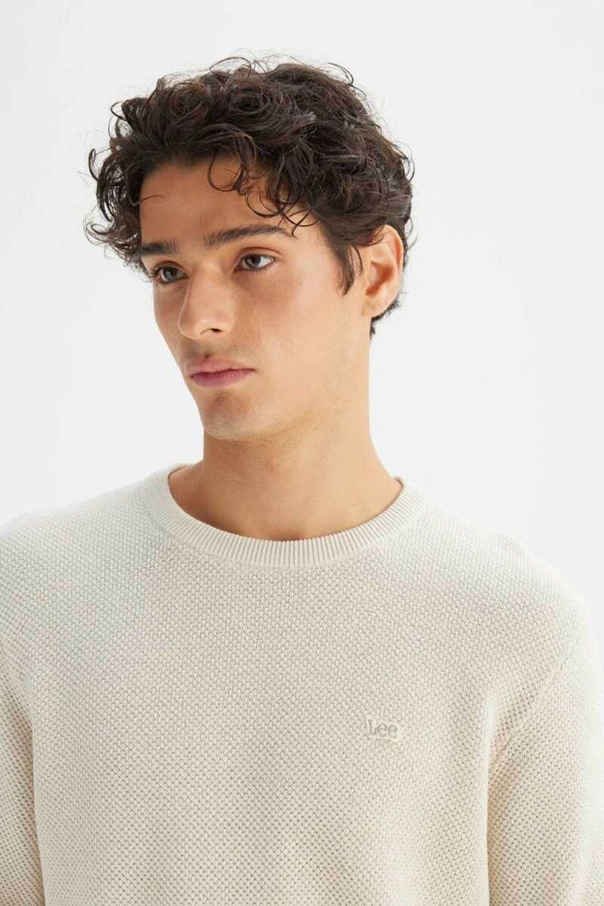Lee Triko Ekru Erkek Kazak L2520364104 Ekru