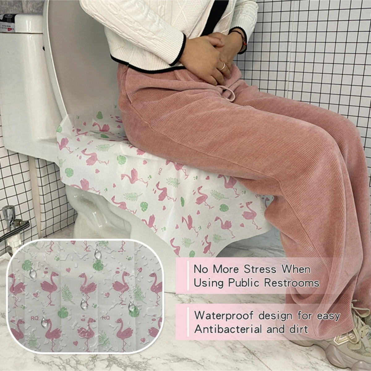 Hijyenik Kullan-at Klozet Kapağı Örtüsü 10 Lu Paket