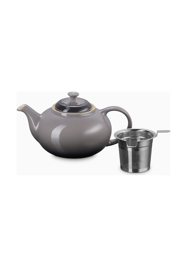 Le Creuset Paslanmaz Çelik Süzgeçli Seramik Çaydanlık, 1.3l Gri
