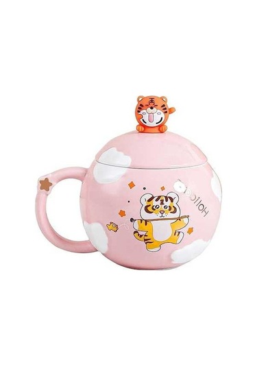 Createtech Homyl Pembe Pembe Kahve Kupa Bardaklar, Kahvaltı Suyu Süt Pembe