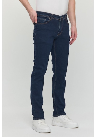 Polo State Regular Fit Likralı Erkek Denim Kot Pantolon Lacivert Lacivert