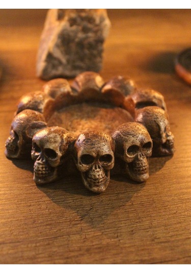 Kurukafalar Dekoratif Tasarım Küllük Kahverengi