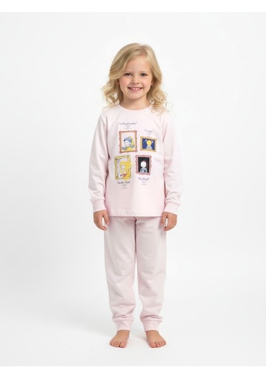 Kız Çocuk Pijama Takım St09547 Pembe