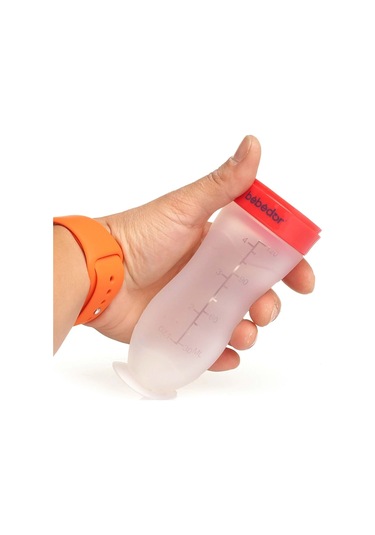 Bebedor Silikon Kaşıklı Biberon 120ml +6 Ay Şeffaf Kod:7509 4 Lü