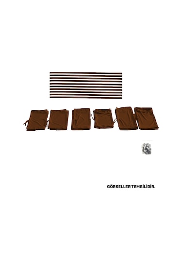 Pandami Citroen Berlingo 2.nesil 2008-2018 Uyumlu Taba Raylı Oto Perde Takımı