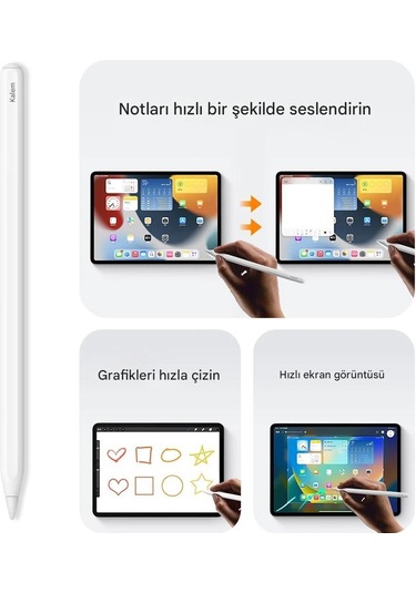 Palm-rejection Wireless Şarj Eğilim Çizim İpad Uyumlu 2.nesil 2018 Sonrası Dokunmatik Kalemi Pencil 2.nesil