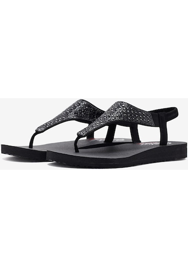 Skechers Meditation - Rockstar Kadın Siyah Sandalet 119770 Bbk Siyah Skechers Meditation - Rockstar Kadın Siyah Sandalet 119770 Bbk Siyah