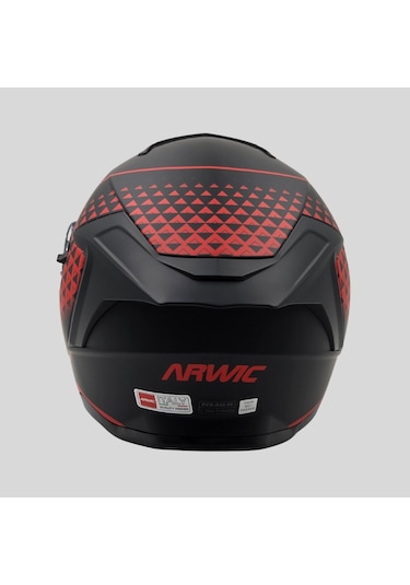 Arwic AR836 Skystar Ece-R22.06 Yarım Motosiklet Kaskı Kırmızı