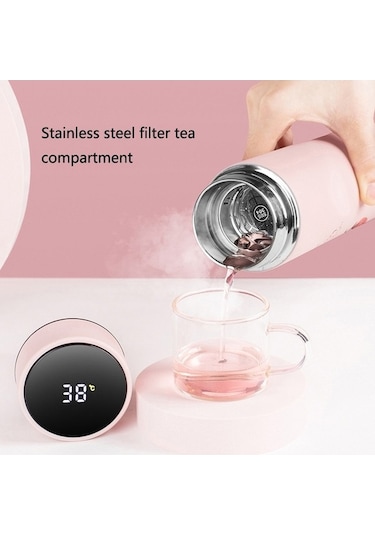 Novahub 393 Mini Termos Bardak, Yolculuk İçin Mükemmel Pembe