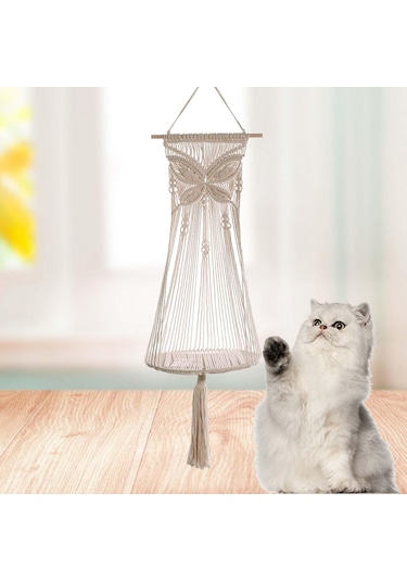 Suntek Kapalı Dış Duvar Için Kedi Hamak Uzunluğu 45 Inç Bej