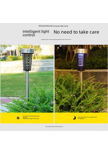 Monyee Güneş Enerjili Dış Mekan Led Isıtıcı, Sokağa Bahçe Ev İçin Su Geçirmez, Mus Mıça Öldürücü Tutucu Işık Amorf Orta Boy Paslanmaz Çelik