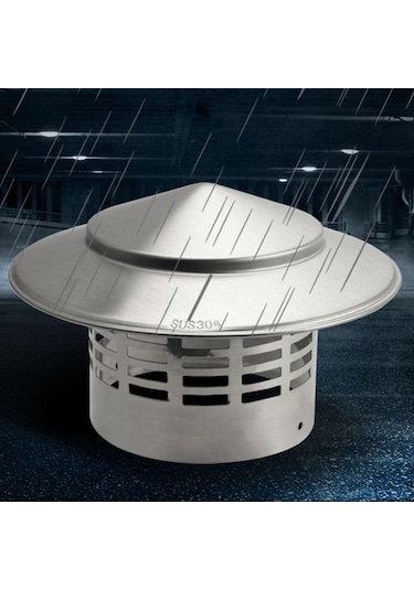 Paslanmaz Çelik Baca Kapağı Dış Duvar Hava Çıkışı Kullanışlı Soba Borusu Koruyucu Kapak Şömineler 75mm