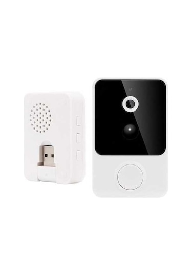 Moly Kablosuz Akıllı Kapı Zili 480p Kamera Pır Hareket Algılama 2yönlü Ses Gece Görüş Beyaz Pır İle Güvenlik Kamerası