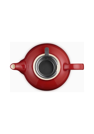 Le Creuset Paslanmaz Çelik Süzgeçli Seramik Çaydanlık, 1.3l Kırmızı