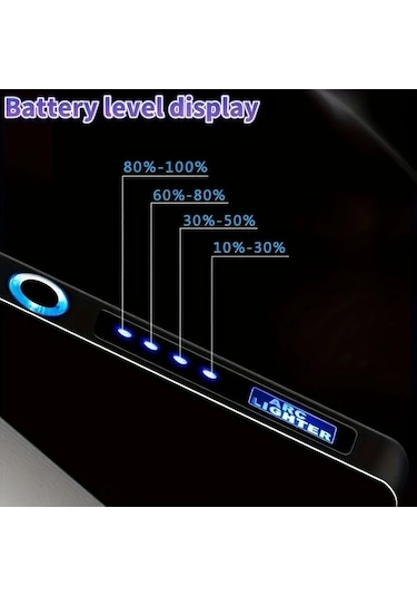 Trendooze Gaojunshop01 Usb Şarjlı Çift Ark Çakmak, Güç Göstergeli Hediye Sarı