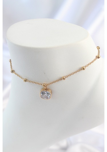 316l Çelik Gümüş Renk Zirkon Taşlı Sallantılı Yonca Model Halhal - Tj-hh1635 Çok Renkli