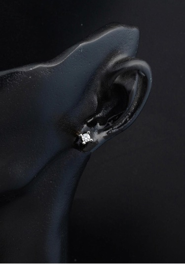 Bilezikci Tektaş Küpeli Kolyeli Beyaz Altın 14 Ayar 2'li Set