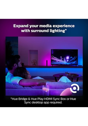 Philips Hue Akıllı LED Şerit 1 mt. V4 (Güç Adaptörü Dahil Değildir)