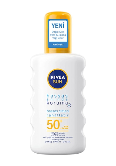 Nivea Sun Hassas Ciltlere Özel Anında Koruma Güneş Spreyi SPF50+ 200 ML