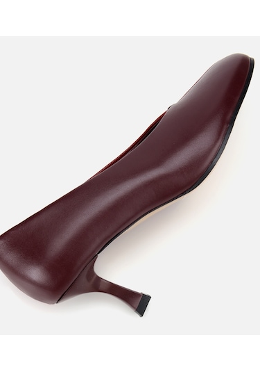 Hotiç Kadın Deri Bordo Vişne İki Renkli İnce Topuklu Stiletto 01ayh316590a787 01ayh316590a787 Bordo