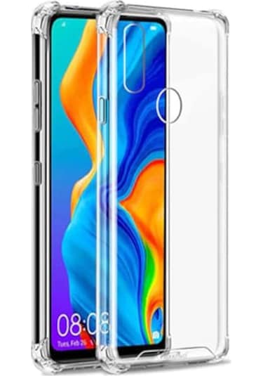Huawei P30 Lite Shockproof Ultra Koruyucu Seffaf Sert Silikon Kap 455935744