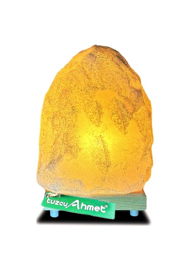 Sarı Işıklı Doğal Tuz Lambası Açma Kapama Kablosu İle Birlikte Çok Renkli