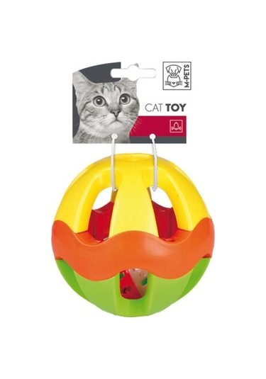 M-Pets 12 CM Zilli Renkli Kedi Topu