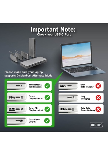 Dıgıtus Usb-c Docking Statio 3.2 Gen 2 13 Port
