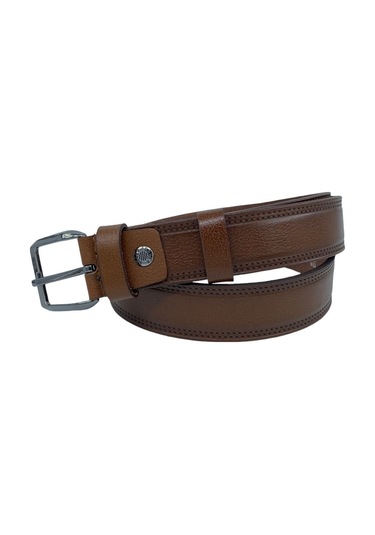 3.5 Cm Klasik %100 Hakiki Gerçek Manda Derisi Kemer Taba