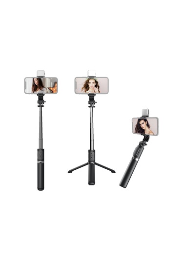 Kangvka Kablosuz Bluetooth Tripod Selfie Çubuğu, Iki Renkli Işık Ve 6 Seviye Parlaklık Ayarı, 104.5cm Uzunluk, Vlog & Canlı Yayın İçin