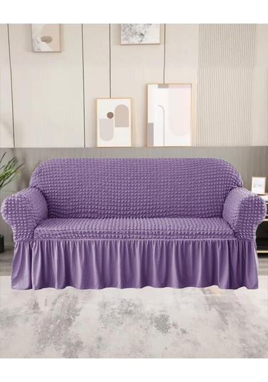 Upmall Bürümcük Koltuk Örtüsü Kanepe Örtüsü 3lü Lila Lila