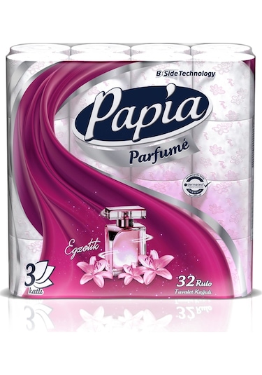 Papia 3 Katlı Egzotik Parfümlü Tuvalet Kağıdı 32 Rulo