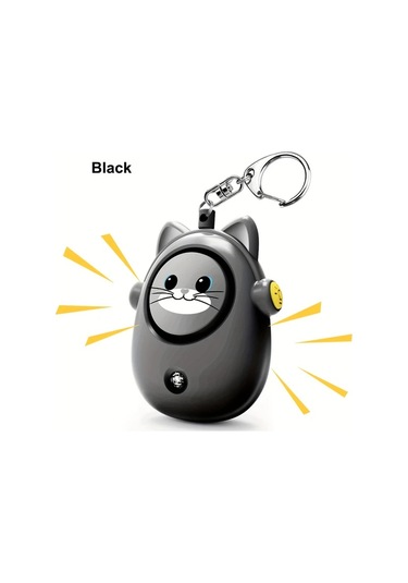 Xuweiwei Siyah 130db Led Yumuşak Anahtarlık Kişisel Güvenlik Alarmı Kadın Erkek Yaşlılar İçin