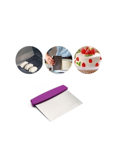 Ams Net Çelik Hamur Kesici Kazıyıcı Pasta Kek Dekorasyon Spatula Aleti Karışık