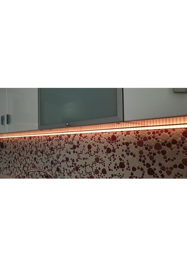 Rgb Renkli Kumandalı Mutfak Dolabı Ve Tezgah Altı Köşe Led Şerit Profil Aydınlatma Çok Renkli