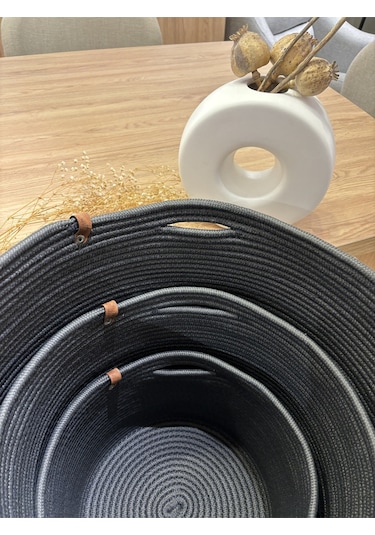 Rover Çok Amaçlı Düzenleyici Sepet, Saksılık, Organizer 3'lü Set Antrasit