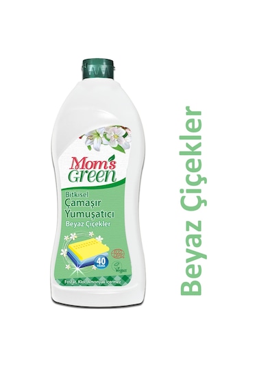 Mom's Green Bitkisel Çamaşır Yumuşatıcısı Beyaz Çiçekler 40 Yıkama