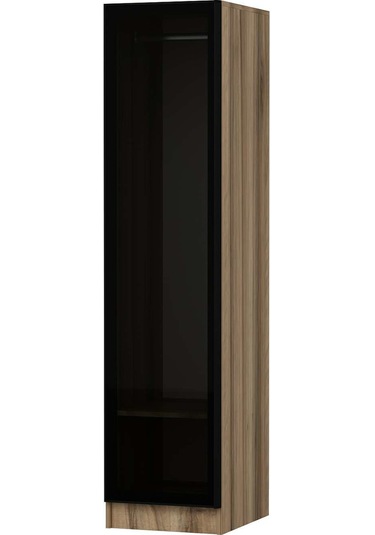 Minar Kale 1 Kapaklı Dolap Dore - Füme Cam 190cm Ceviz