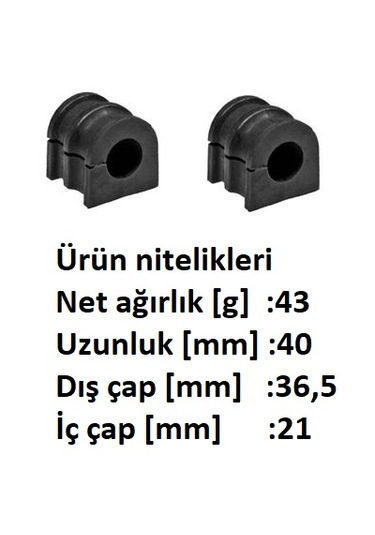 Renault Scenic 2 Clio 3 Clio 4 Megane 2 Ön Viraj Demir Lastiği 2 Adet
