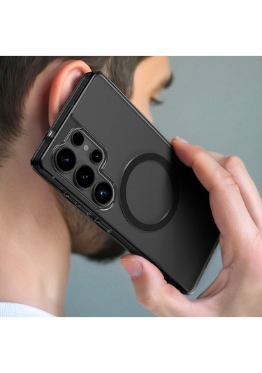 Galaxy Uyumlu S25 Ultra Kılıf Magsafe Uyumlu Amazingthing Minimal Serisi Kapak Titanyum-siyah