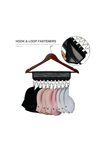 Konesam Fonksiyonel Demir Mantar Klipsli Çanta Şapka Organizer - Taşınabilir Ev & Seyahat Giysi Dolabı Depolama Rakımi Beyaz Beyaz