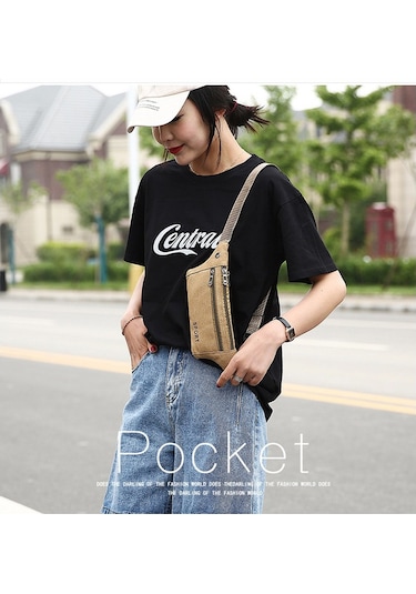 Erkekler İçin Şık Ve Dayanıklı Kanvas Omuz Çantası, Spor Ve Günlük Kullanım İçin Pratik Aksesuar Kahverengi