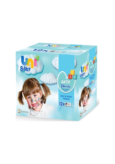 Uni Baby Aktif Islak Mendil 12 X 52 Adet