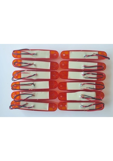 12 Adet Kalın Neon Led Lamba Turuncu 12-24 Volt