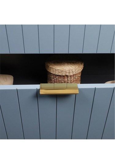 Kobos Noble 100 Cm Banyo Dolabı Seti Light Blue Mavi