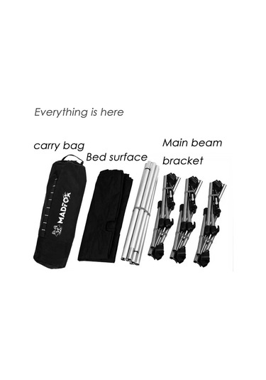 Madfox Avanger Katlanır Kamp Yatağı Kampet Siyah Çok Renkli