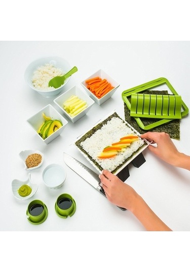 Ulzyvf Yapımcısı Suşi Seti Pişirme Pirinç Kalıp Hamur Gereçleri Duangduang Dıy 1 Kat Beyaz 1 Kat Beyaz