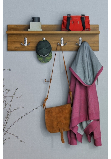 Asela Raflı Anahtarlık Antre Genç Odası Askılığı